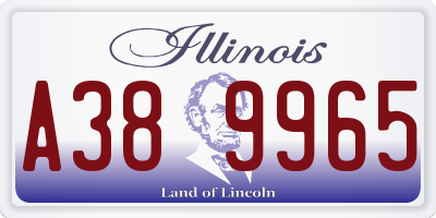 IL license plate A389965