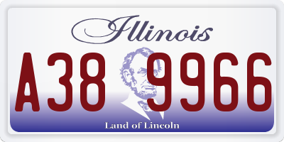 IL license plate A389966