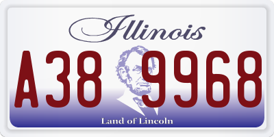 IL license plate A389968