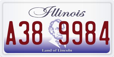 IL license plate A389984
