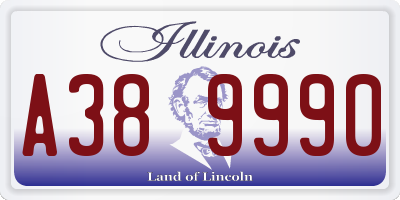 IL license plate A389990