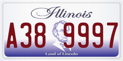 IL license plate A389997
