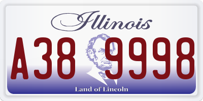 IL license plate A389998