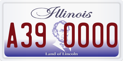 IL license plate A390000