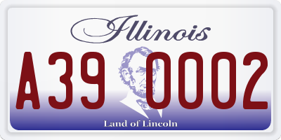 IL license plate A390002