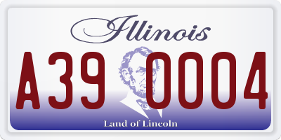 IL license plate A390004