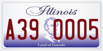 IL license plate A390005