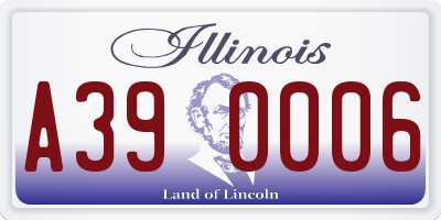 IL license plate A390006