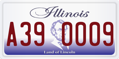 IL license plate A390009