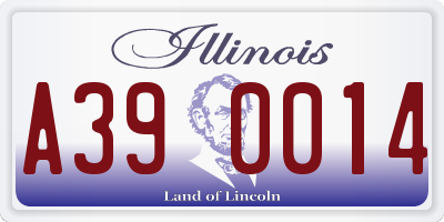 IL license plate A390014
