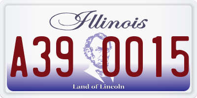 IL license plate A390015