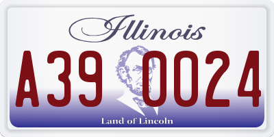 IL license plate A390024