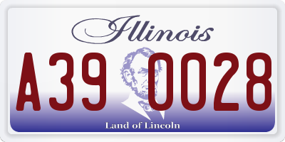 IL license plate A390028
