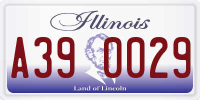 IL license plate A390029