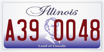 IL license plate A390048