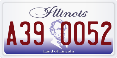 IL license plate A390052