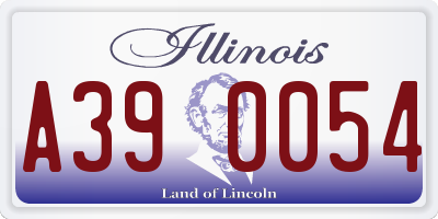 IL license plate A390054