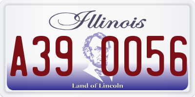 IL license plate A390056