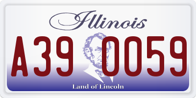 IL license plate A390059