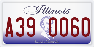 IL license plate A390060