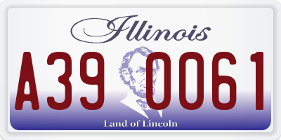 IL license plate A390061