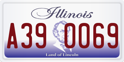 IL license plate A390069