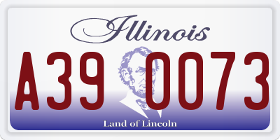 IL license plate A390073