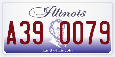 IL license plate A390079