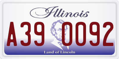 IL license plate A390092
