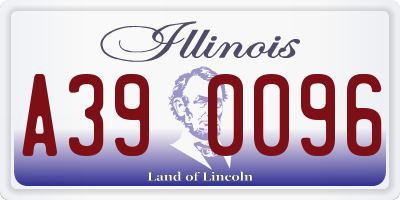 IL license plate A390096