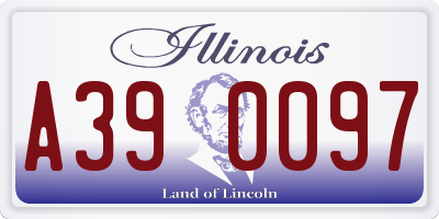 IL license plate A390097