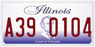 IL license plate A390104