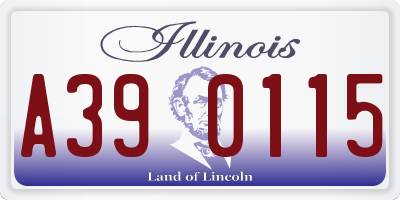 IL license plate A390115