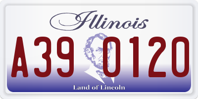 IL license plate A390120