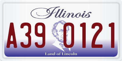 IL license plate A390121
