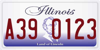 IL license plate A390123