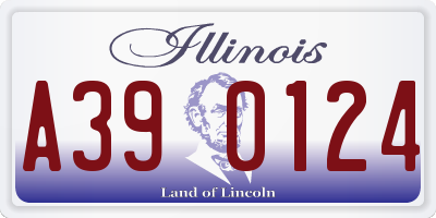 IL license plate A390124