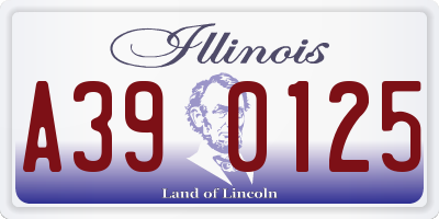 IL license plate A390125