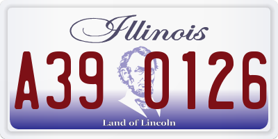 IL license plate A390126