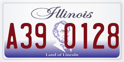 IL license plate A390128