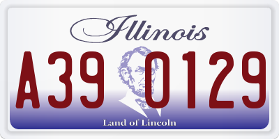 IL license plate A390129