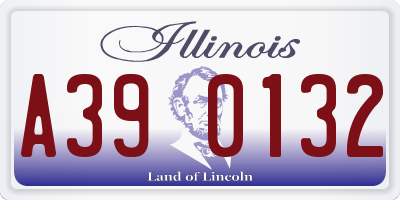 IL license plate A390132