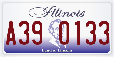 IL license plate A390133