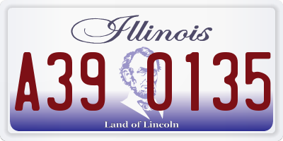 IL license plate A390135