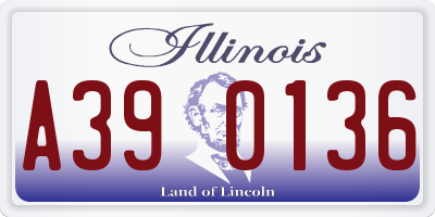 IL license plate A390136