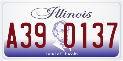IL license plate A390137