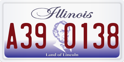 IL license plate A390138