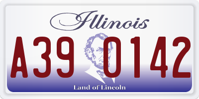 IL license plate A390142