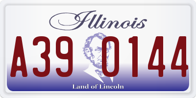 IL license plate A390144