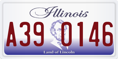 IL license plate A390146